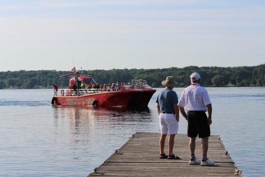 1000 Islands and Seaway Cruises Wildcat arrives on the island